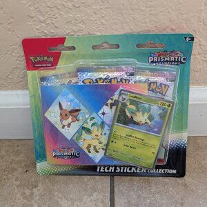 Pokémon TCG Scarlet & Violet Prismatic Evolutions 3 Booster Blister Leafeon Foil